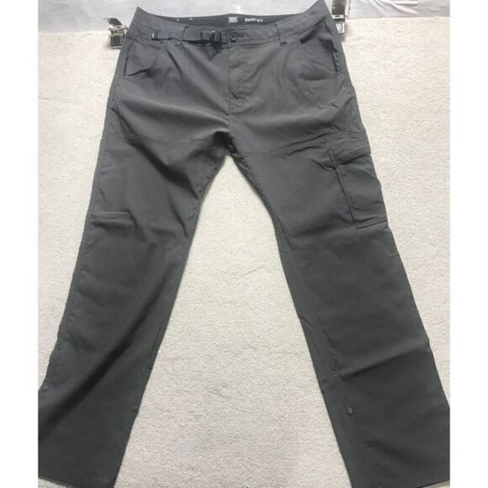 Prana Men's Tactical Stretch Cargo Pants with‎ Adjustable Waist Belt Dark Gray